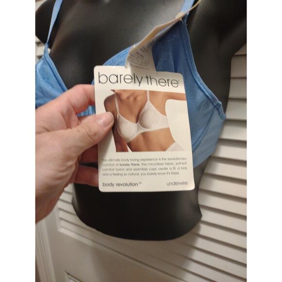 Body Revolution Barely There t-shirt Bra Women's Size 36C Blue Soft Knit Band - Picture 5 of 9